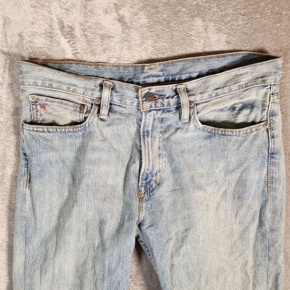 Polo Ralph Lauren Jeans Men's 33X26 (31X30) Blue 867 Classic Fit Denim‎ HEMMED - Picture 5 of 15